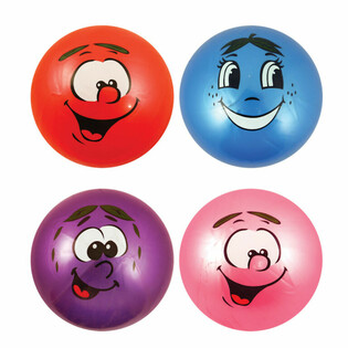 Bola de Rosto Sorridente Alegre &Oslash; 25 cm (12 unidades)