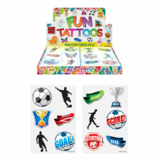 Tatuagens Tempor&aacute;rias de Futebol em Display (96 unid.)