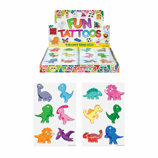 TATUAGENS DIVERTIDAS - MODELO: DINOSSAURO EM EXPOSITOR (96 un.)