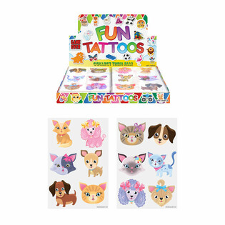 Tatuagens Divertidas: Gatos e C&atilde;es (Expositor de 96 unidades)