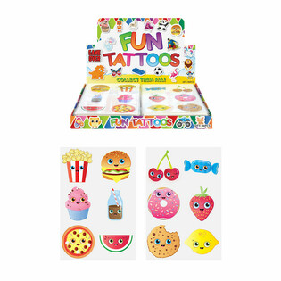 Tatuagens Divertidas - Expositor Caras de Comida (96 unidades)