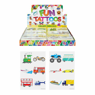 FUN TATTOOS - MODELO: VE&Iacute;CULOS EM DISPLAY (96 un.)