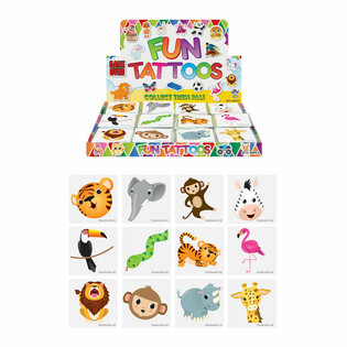 TATUAGENS FUN - ANIMAIS DA SELVA - EXPOSITOR (48x12 unidades)