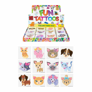 TATUAGENS DIVERTIDAS - EXPOSITOR GATOS E C&Atilde;ES (48 EMBALAGENS)