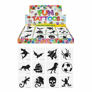 Tatuagens Divertidas para Rapazes - Pack de 12 Tatuagens em Display (48 unid.)