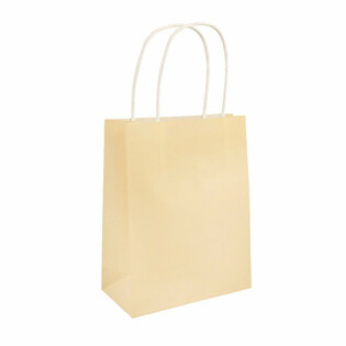 SACO DE PAPEL COM ASAS - 14x21x7cm - Cor: MARFIM (24 ud.)