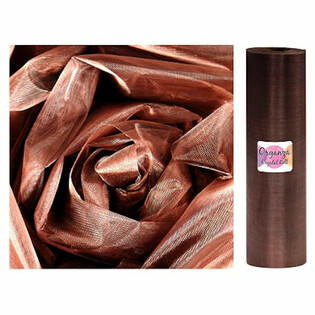 ROLO DE ORGANZA - 28 Cm x 25 METROS - COR CASTANHO CHOCOLATE (1 un.)
