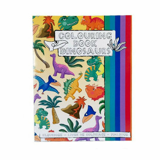 Livro de Colorir Dinossauros A4, 21x28 cm, com Autocolantes (12 un.)