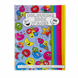 Livro de Colorir A4 Smiley com Autocolantes (12 Unidades)