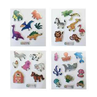 Autocolantes com Purpurina - Modelo: Mix Animais (100 un.)