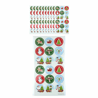 Autocolantes Divertidos de Natal - 10 Folhas, 18 por Folha
