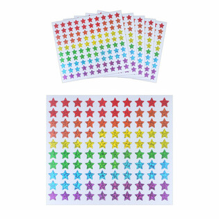 Autocolantes Fun - Estrelas Coloridas - 100 Autocolantes por Folha (5 unid.)