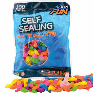 AQUA FUN - 100x Bal&otilde;es de &Aacute;gua Autovedantes (Pack de 6)