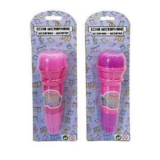 Microfone com Eco Cor-de-Rosa para Menina em Cart&atilde;o (12 un.)
