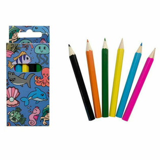Conjunto de 6 L&aacute;pis de Cor - Animais Marinhos (24 conjuntos)