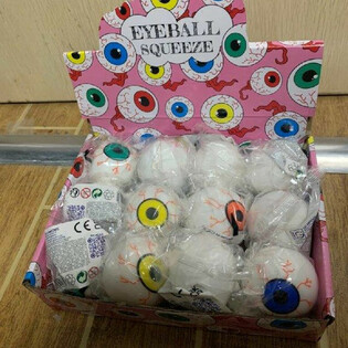 Bolas Anti-stress Squeeze Eyeball em Display (12 unidades)