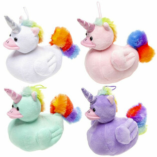 Pato de Peluche Unic&oacute;rnio UNIDUCKZ - Cores Sortidas - 12x24x17 CM (8 un.)