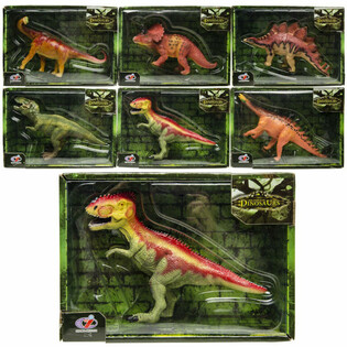 Figuras de Dinossauros - Caixa de Presente de Luxo - Sortido (Conjunto de 6)