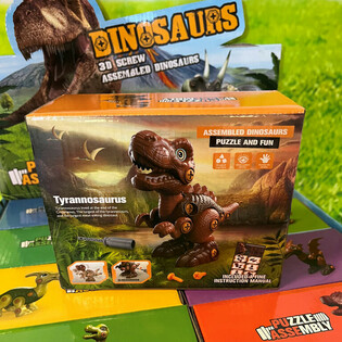 Kit de Constru&ccedil;&atilde;o de Dinossauro 3D em Caixa de Presente - Display (8 unid.)