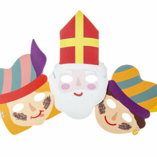 SINTERKLAAS - M&Aacute;SCARAS DE S&Atilde;O NICOLAU E PIET EM ESPUMA (48 un.)