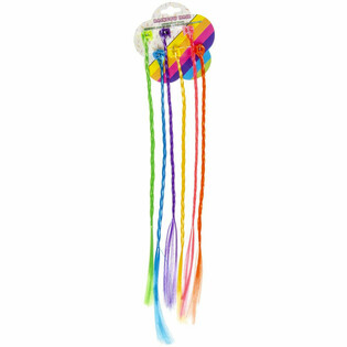 Tran&ccedil;as de Cabelo Arco-&iacute;ris 6 pe&ccedil;as em cart&atilde;o (24 unidades)
