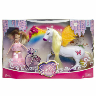 CONJUNTO DE BRINQUEDO UNIC&Oacute;RNIO E PRINCESA - EM CAIXA DE PRENDA LUXUOSA (1 ud.)