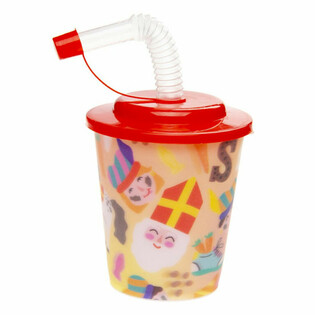 Copo Sinterklaas - Copo de gelado com palhinha (12 un.)