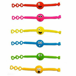 Pulseiras de Silicone Smileys Felizes (12 Unidades)