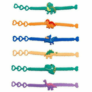PULSEIRAS DE SILICONE DINOSSAUROS (12 UNIDADES)