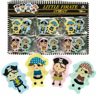Conjunto de Borrachas Figuras Piratas - 2 Pe&ccedil;as em Display