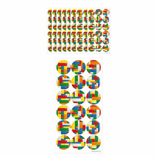 Autocolantes Fun - Blocos de Constru&ccedil;&atilde;o Brickz (10 folhas)