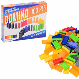 Conjunto de Jogo de Domin&oacute; - 100 Pe&ccedil;as em Caixa de Oferta