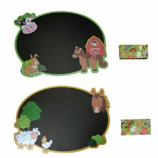 Quadro de Giz Animais da Quinta com Caixa de Giz em Display (24 un.)