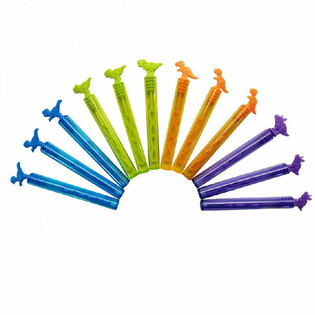 Varetas de bolhas de sab&atilde;o dinossauro coloridas (Pack de 12)