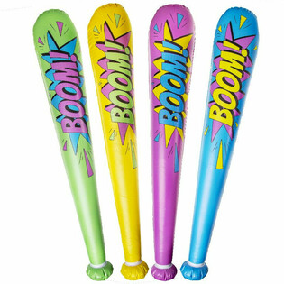 Bast&atilde;o Insufl&aacute;vel Grande 'Boom!' - 85cm - Mix Cores (12 unid.)