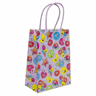 Sacos de Presente de Papel Smiley - 16x9x22 cm (12 unidades)