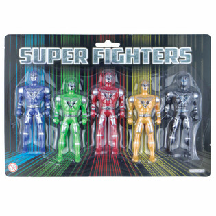SUPER FIGHTERS - 5 Figuras de A&ccedil;&atilde;o em Cart&atilde;o (6 un.)