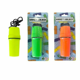 Tubo Porta-Dinheiro em Cart&atilde;o - Cores Sortidas (12 unidades)