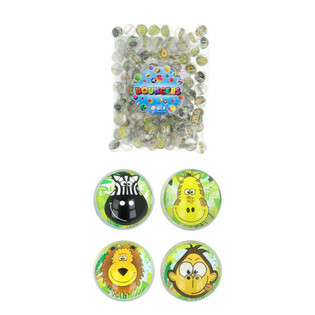 Mix de Bolas Saltitonas Animais da Selva - &Oslash; 3,3 cm (100 un.)