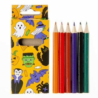 Conj. de 6 L&aacute;pis de Cor Halloween (24 unidades)