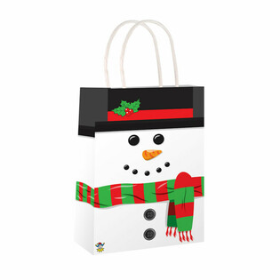 Sacos de Papel Boneco de Neve de Natal com Pegas (24 unidades)