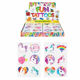 Fun Tattoos: Expositor de Unic&oacute;rnio (96 unidades)