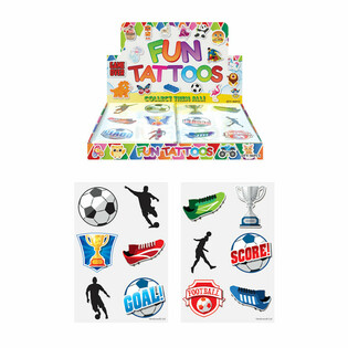 TATUAGENS DIVERTIDAS - FUTEBOL EM EXPOSITOR (96 UNIDADES)