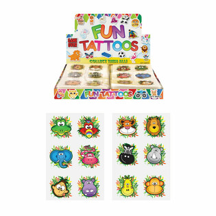 TATUAGENS DIVERTIDAS - MODELO: ANIMAIS DA SELVA EM EXPOSITOR (96 unid.)