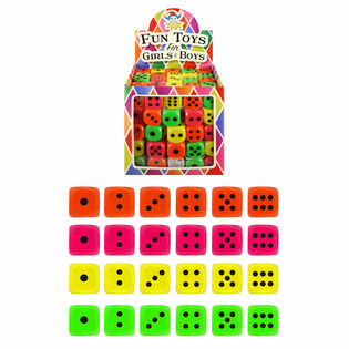 Dados de 2,5 cm em expositor - Cores mistas (125 unidades)
