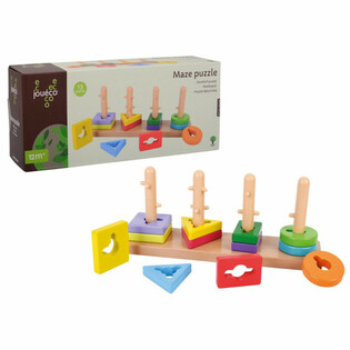 Puzzle Labirinto de Madeira JOUECO - 12 Meses ou mais