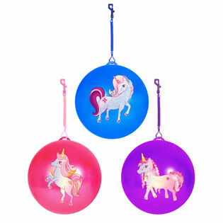 UNICORN / Bola de Unic&oacute;rnio com Cord&atilde;o / Bola Bungee &Oslash;23 cm (24 un.)