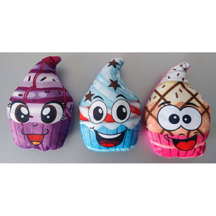 Cupcake de Pel&uacute;cia - Cores Sortidas (24 unid.)