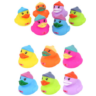 MIX DE PATINHOS DE BORRACHA COLORIDOS 5.5x5.5x5CM (144 unid.)