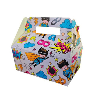Caixa de Menu Infantil Superhero - 22,5 x 12 x 9,5 cm (24 unid.)